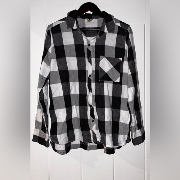 Woolrich Other - Woolrich Black White‎ Buffalo Plaid Shirt Jacket Men XL Heavy Cotton Vintage